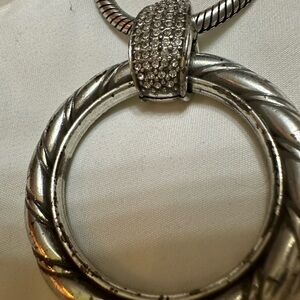 Vintage Brighton Elegant Silver Pendant Necklace and earrings. Beautiful set.